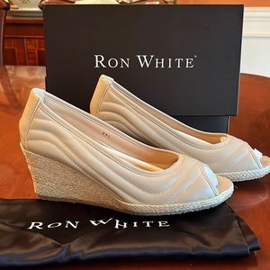 Beautiful cream Ron White Wedges.Never been worn. Italian made